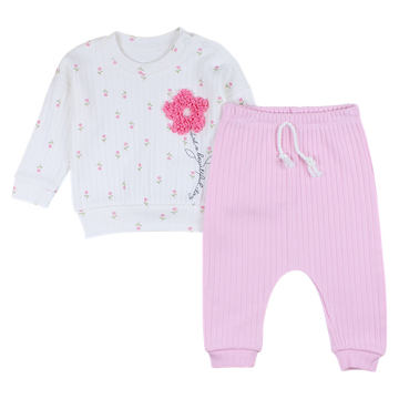 Anilco Babyrosa gestreiftes Baumwollset 24-30924-16525-40