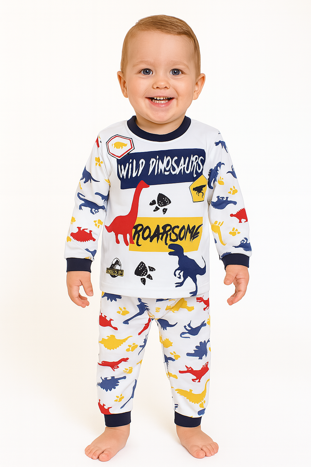 Cremefarbener Pyjama für Jungen, Supermini-Nummer 3175-16725-28