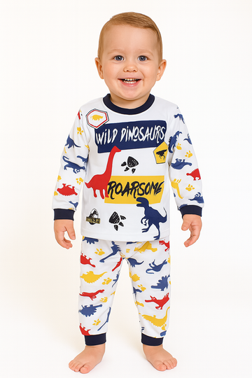 Cremefarbener Pyjama für Jungen, Supermini-Nummer 3175-16725-28