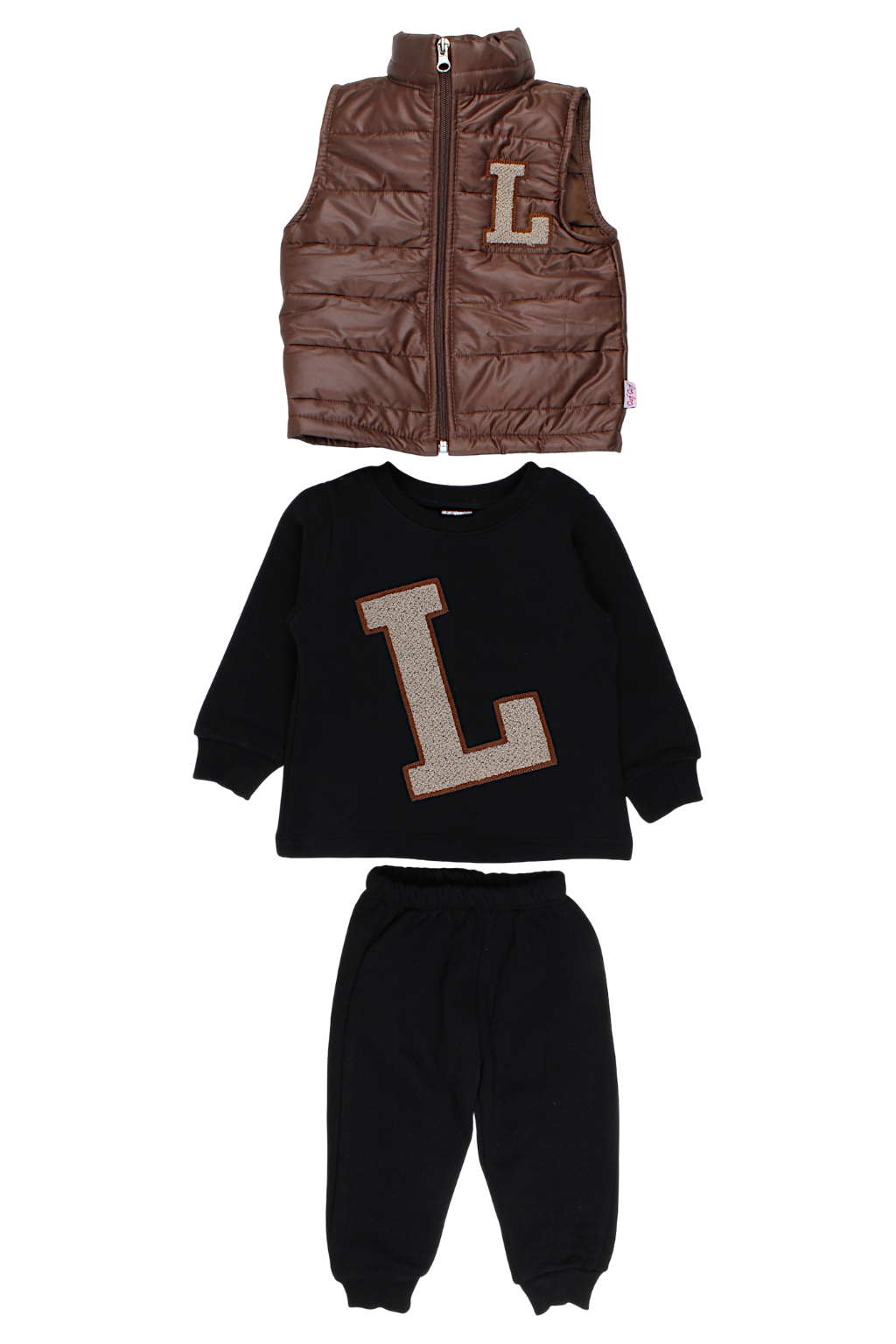 Isolierter Trainingsanzug für Jungen mit Weste, schwarz, Cuf cuf 320-11925-14