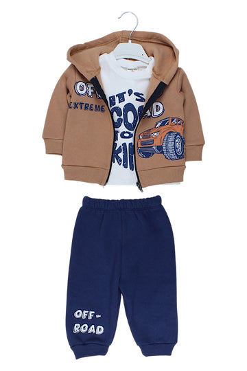 3-teiliges Auto-Set für Jungen, beige, Three Star 320K-241025-1