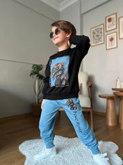 Dinoroar Jungen-Trainingsdecke, blau, 1323-7825-35