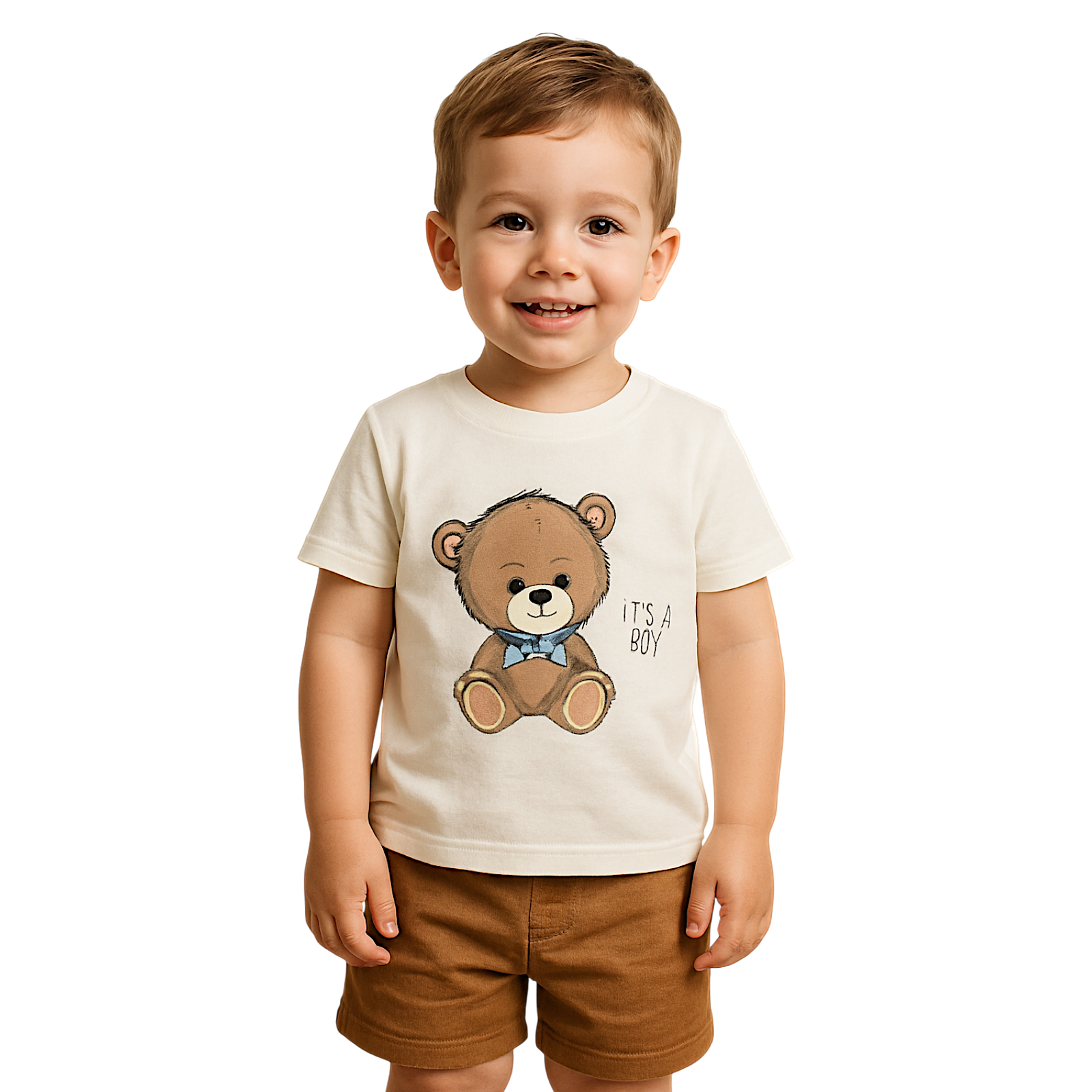 Beiges Teddybär-Set für Jungen Arif Baby 3412-30525
