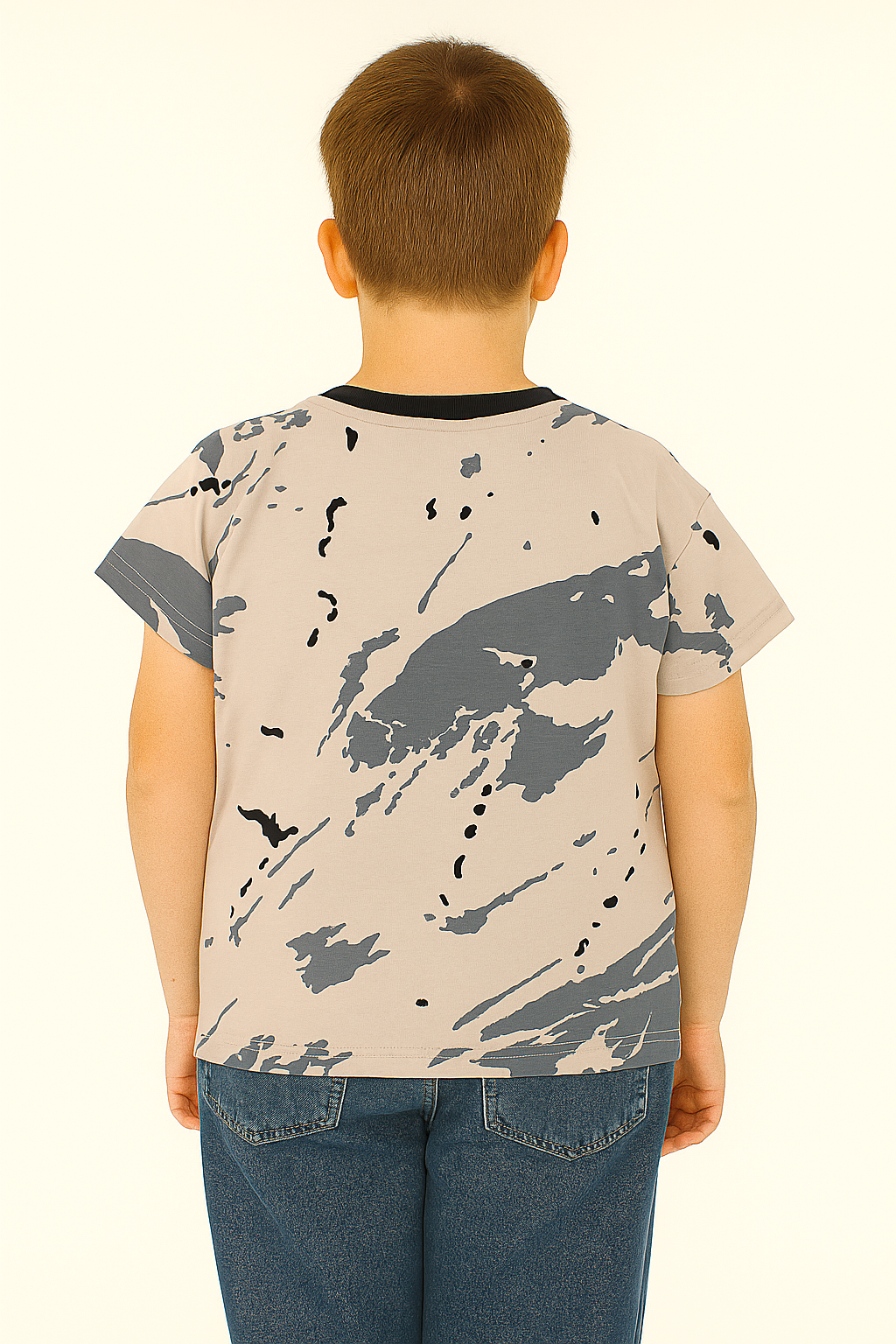 Beige Baumwollbluse für Jungen Guliwerkids 3423-30525-1