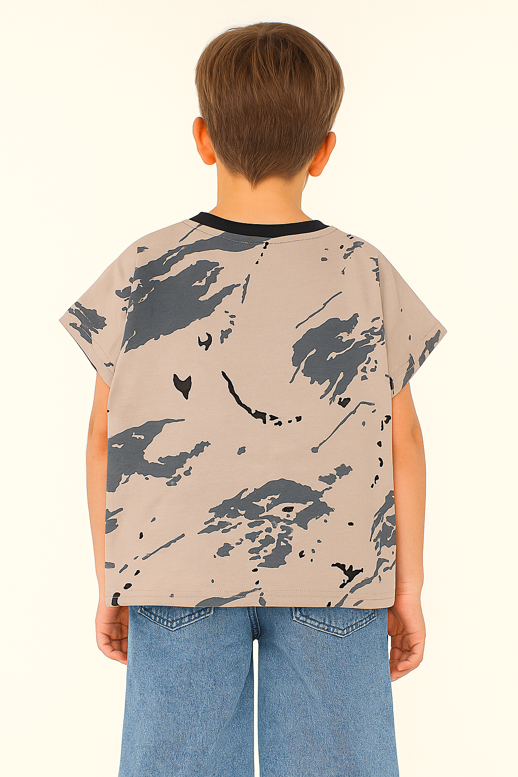 Jungen Baumwollbluse beige Guliwerkids 3422-30525