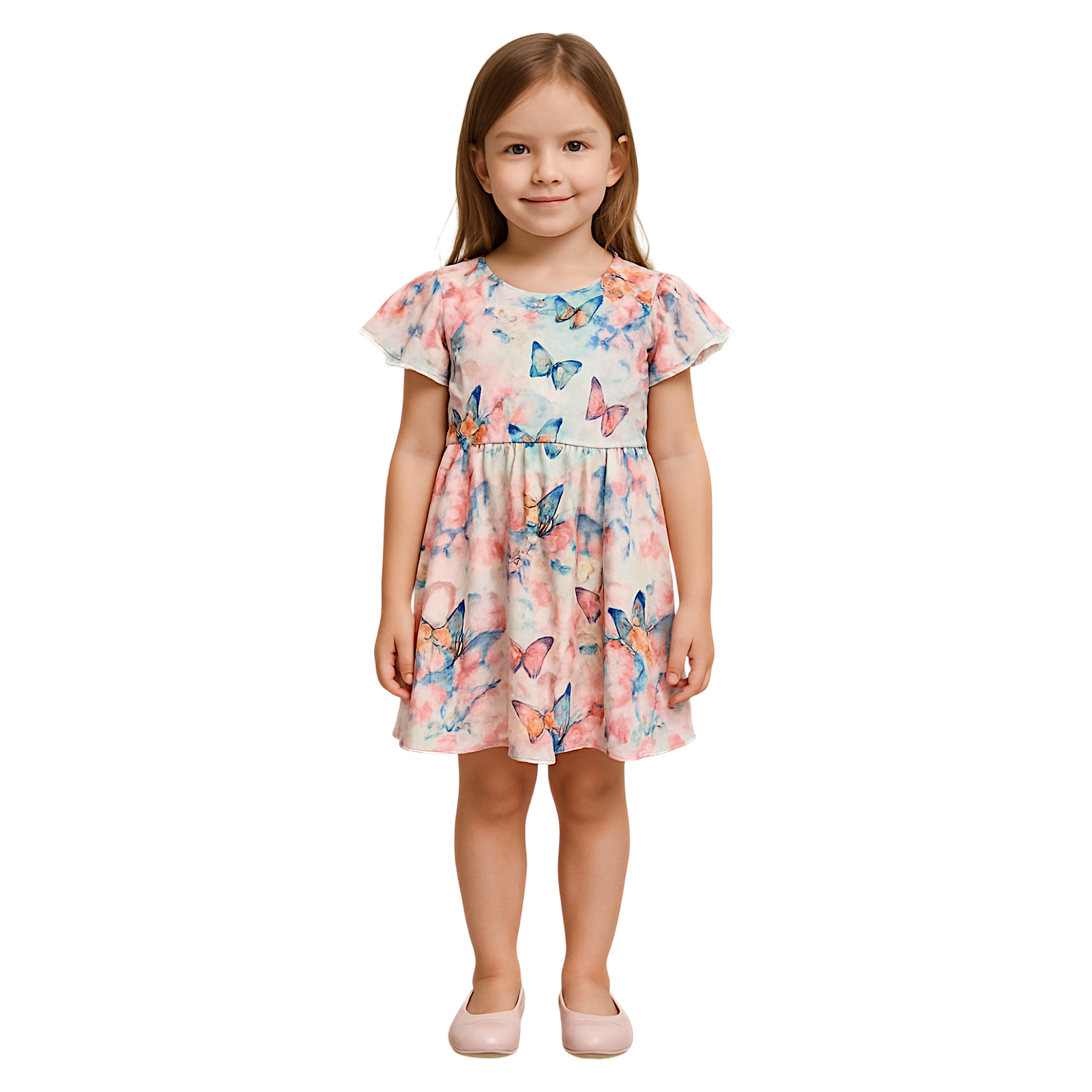 Rosa Schmetterlingskleid für Mädchen Guliwerkids 3425-30525-40