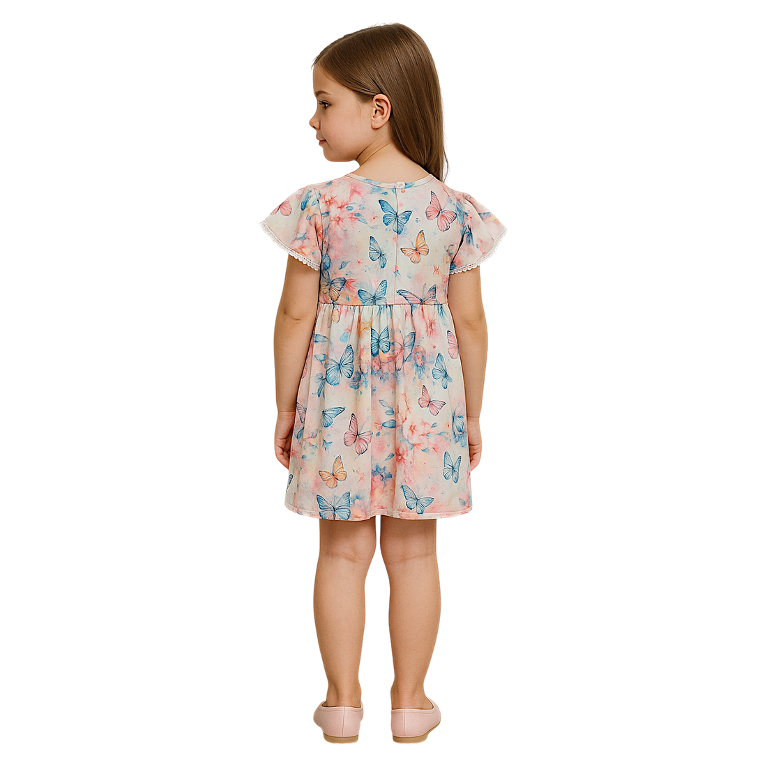 Rosa Schmetterlingskleid für Mädchen Guliwerkids 3425-30525-40