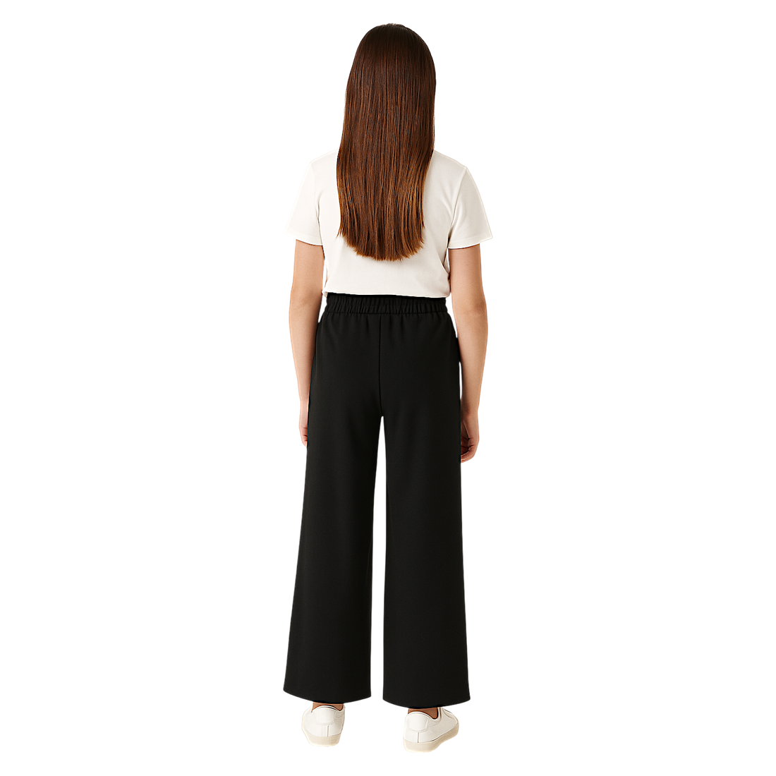 Weite elegante Mädchenhose Schwarz Nando 3426-30525-14