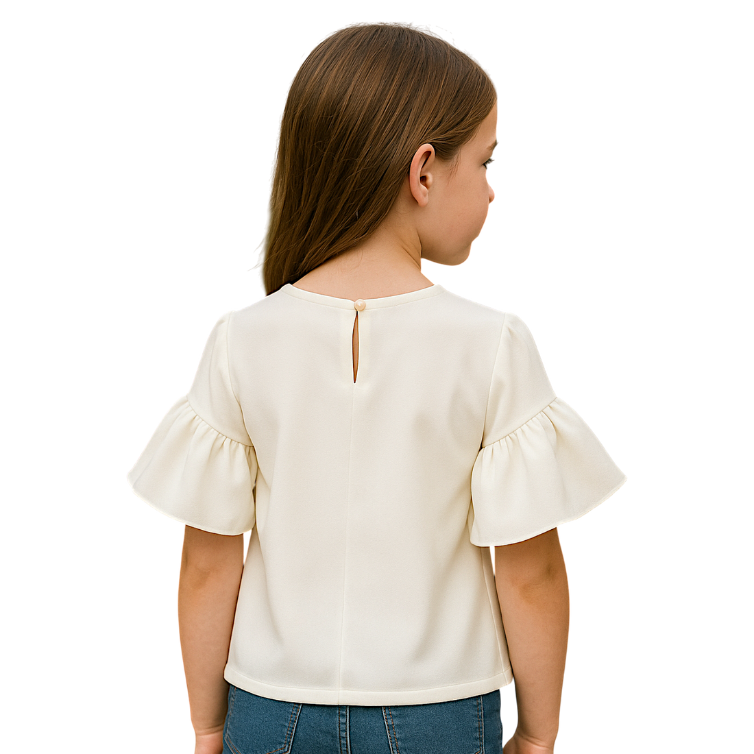 Elegante weiße Bluse für Mädchen, creme Sugar 3428-30525-8