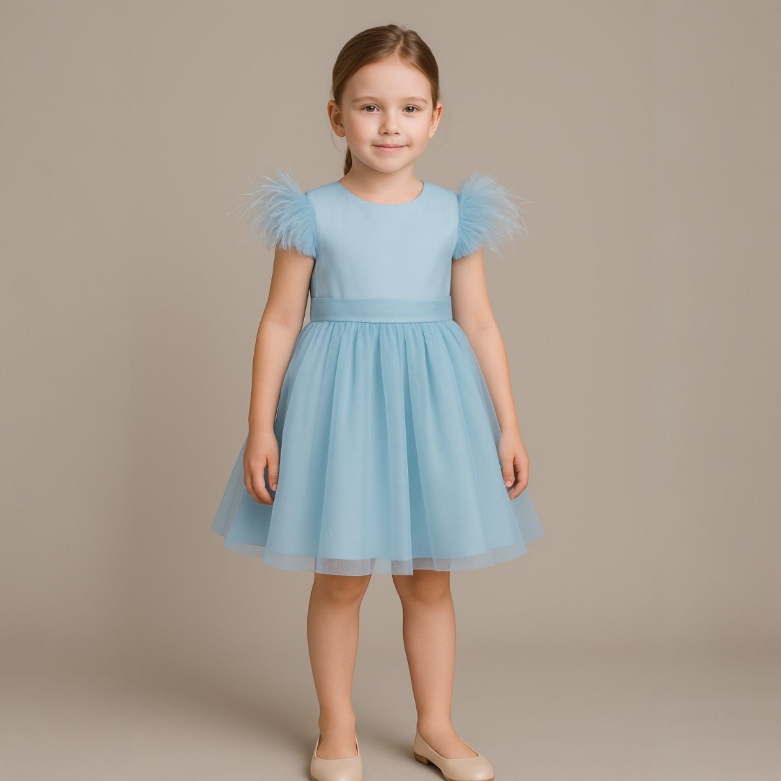 Blaues Federkleid für Mädchen, Talka 3909-15425