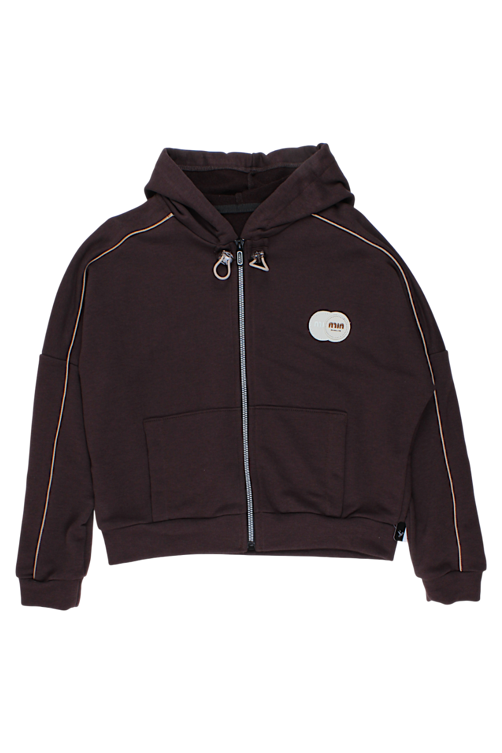 Mädchen-Sweatshirt mit Reißverschluss in Schokoladenbraun, Modell Tess 4115-28825