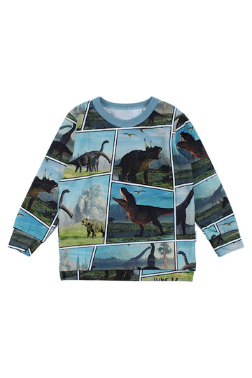 Dinosaurier-Bluse für Jungen, meergrün, Aipi 4120-221025