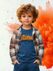 T-shirt chłopięca niebieski Mimi 4183-21326