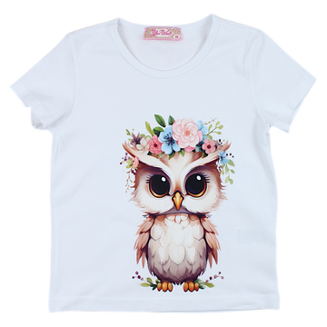 Mädchen Eulenbluse weiß Your Word 4323-28425-3