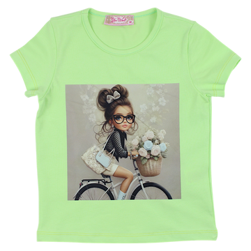 Mädchen Fahrradbluse lime Your Word 4323-14425