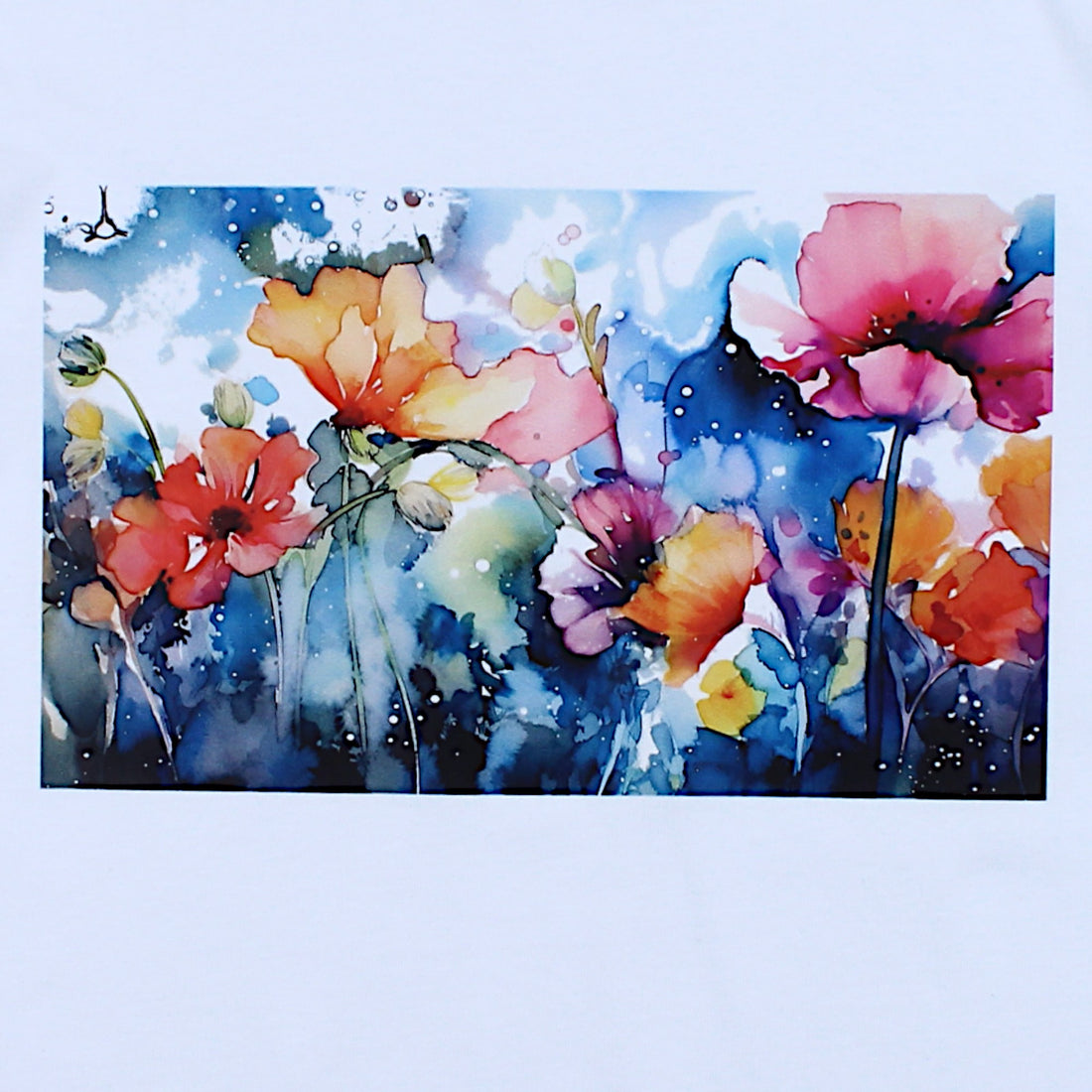 Weiße Mädchenbluse mit Blumenmuster Your Word 4328-2425-3