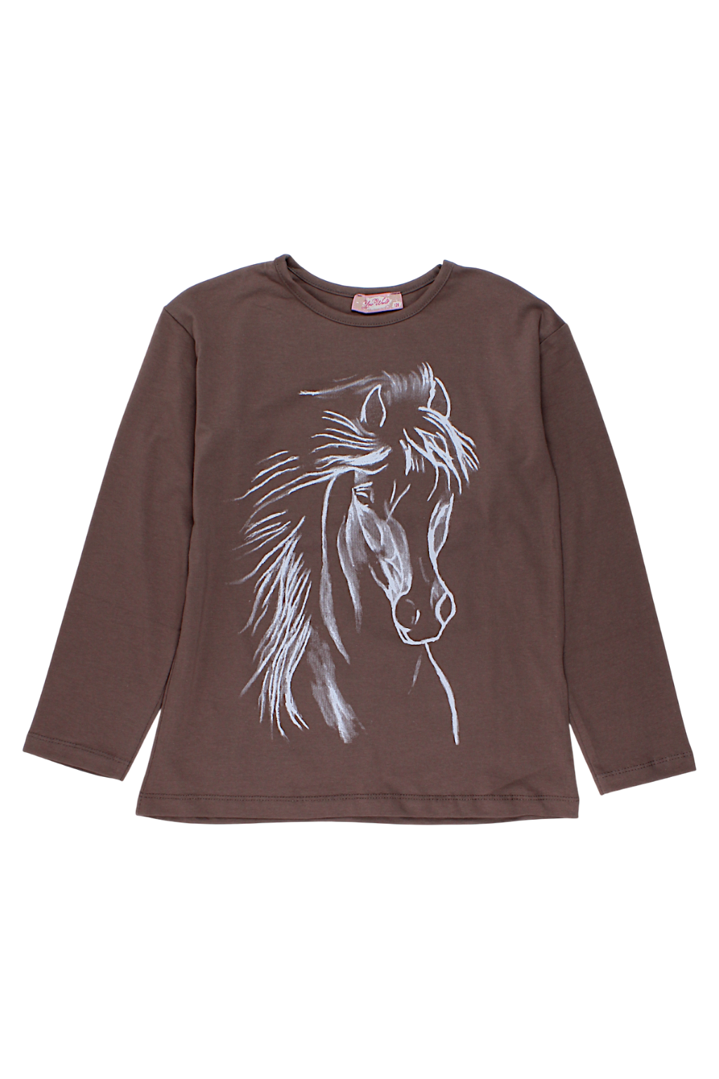 Mädchenbluse aus Baumwolle, Schokoladenbraun, Your Word 434-161024-12925