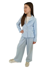 Komplet marynarka i spodnie dziewczęcy niebieski Tylkomet 4357-12326-35