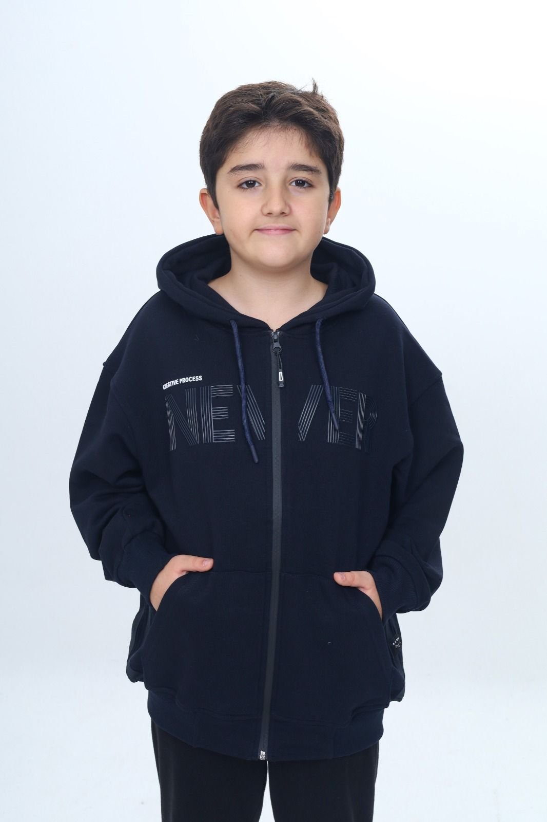 Bluza rozsuwana Never chłopięca granatowa LMR 4846-21326-23