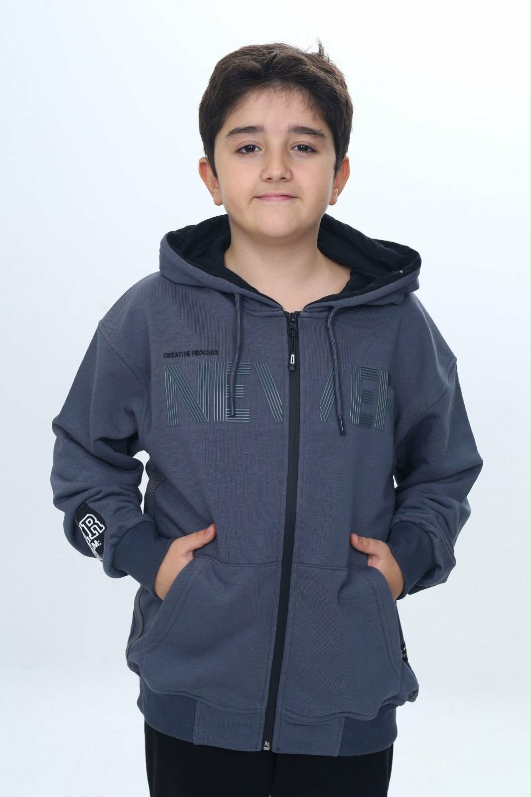 Bluza rozsuwana Never chłopięca niebieska LMR 4846-21326