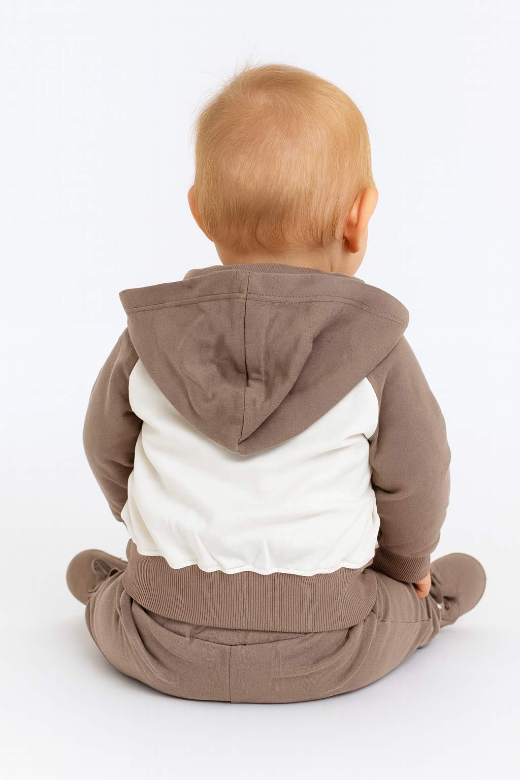 Beigefarbener Trainingsanzug für Mädchen mit Schleifen, Partner 4905-19825