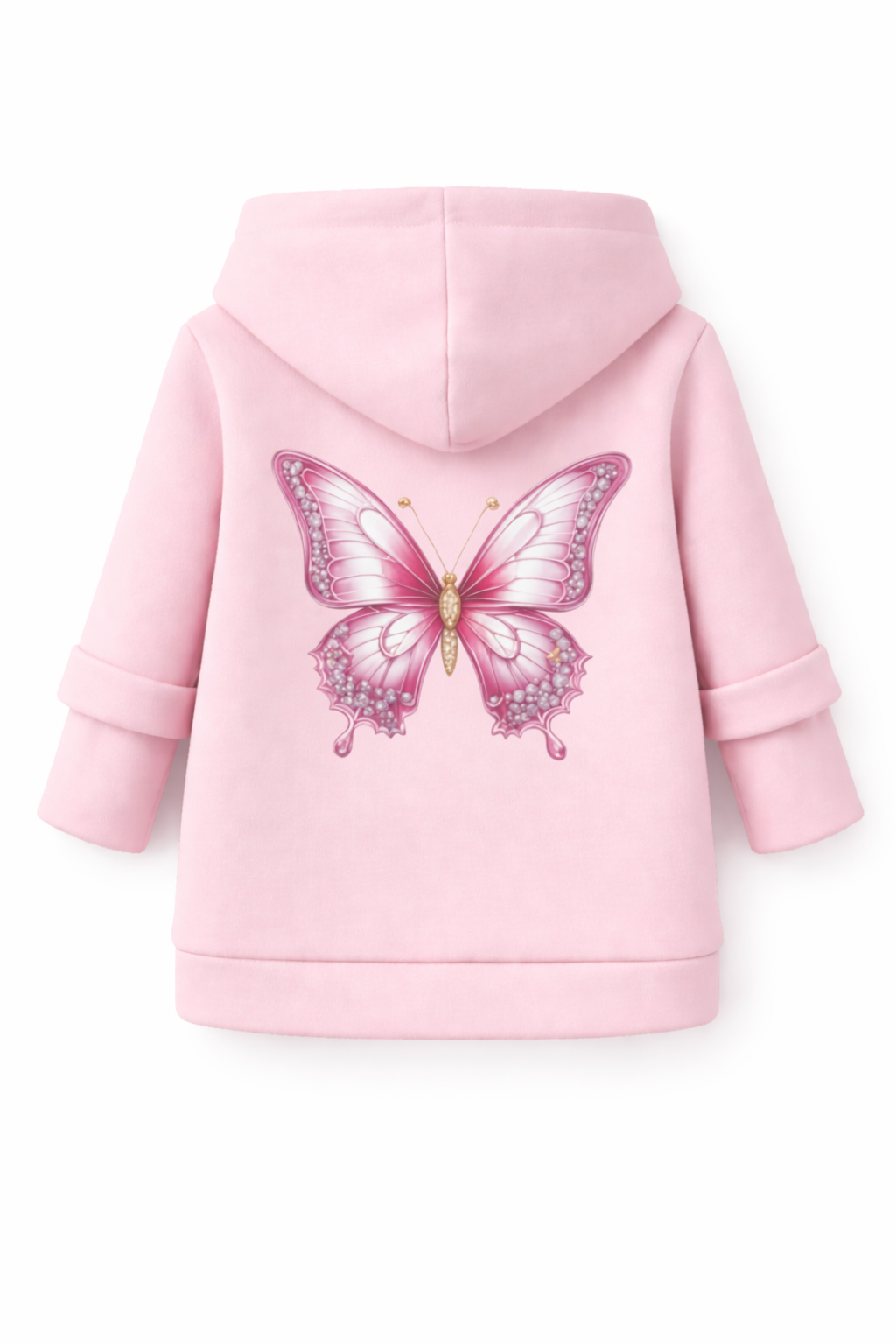 Bluzo-płaszczyk dziewczęcy pudrowy róż Donata 1425-18326-39