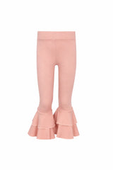Mädchen-Schlaghose mit Rüschen, puderrosa, Timi 51592-20825
