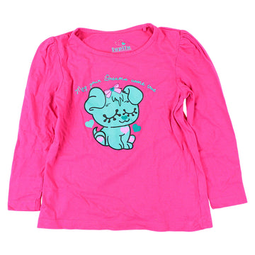 Langarmbluse mit Hund für Mädchen, gebraucht Lupilu Code 124