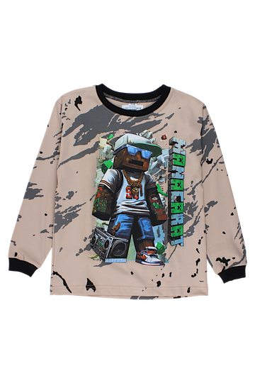 Jungenblusenmuster beige Guliwerkids 5211-16925-1