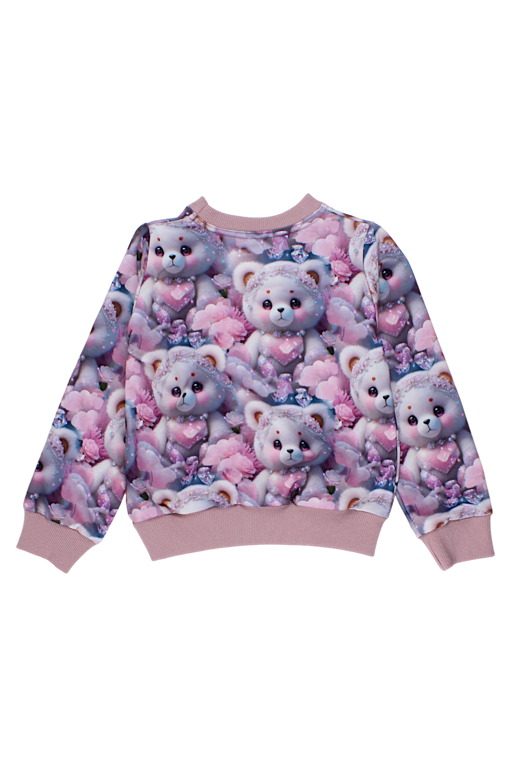 Teddybär-Sweatshirt, Digitaldruck, Puderrosa, für Mädchen, Guliwerkids 5213-16925