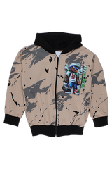 Jungen-Sweatshirt, gemustert, beige, Guliwerkids 5218-16925-1