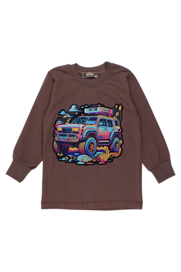 Jungenbluse mit Schokoladen-Jeep-Motiv, Your Word 5410-20825