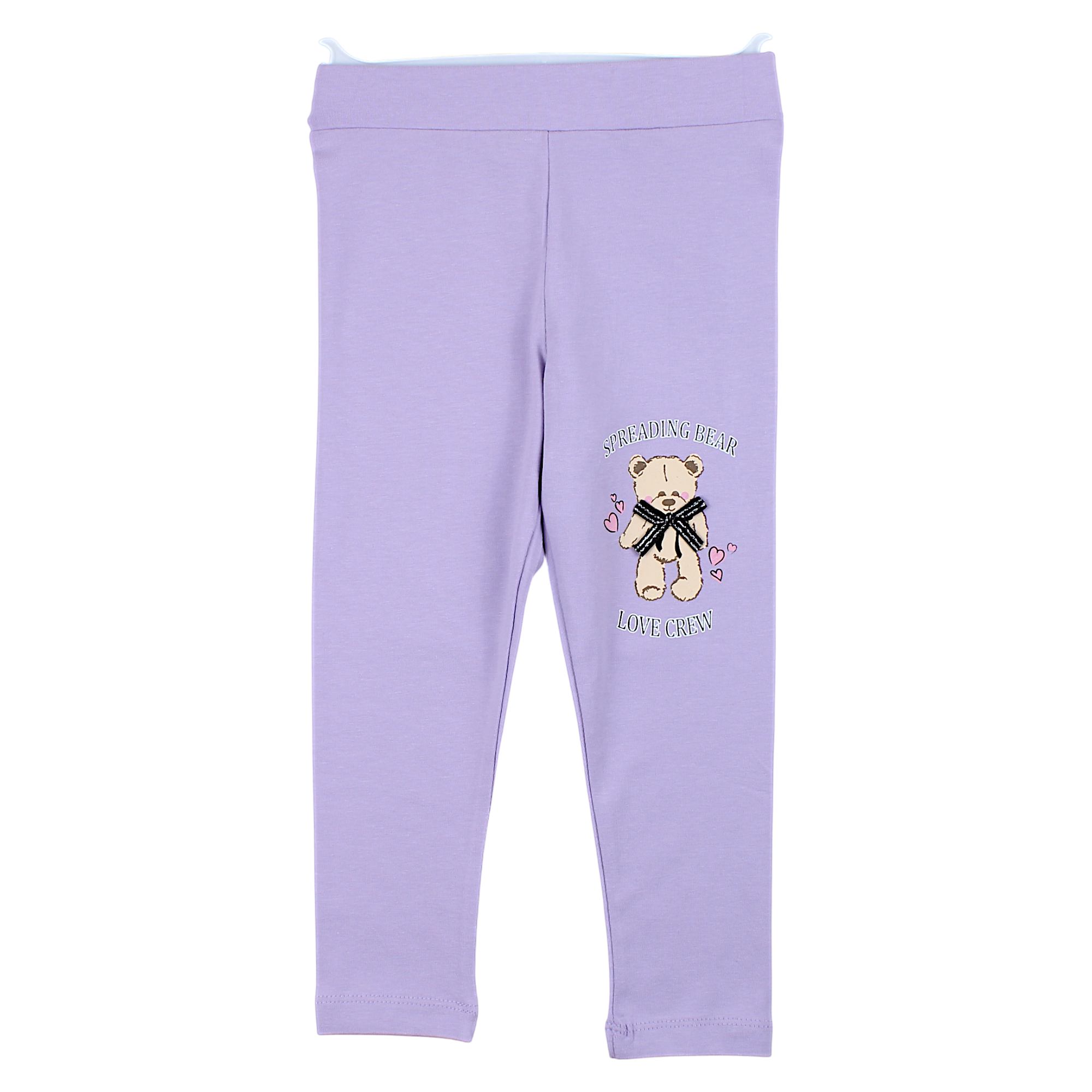 Mädchen-Leggings mit Teddybären, fliederfarben, Timi 54545-14425-29