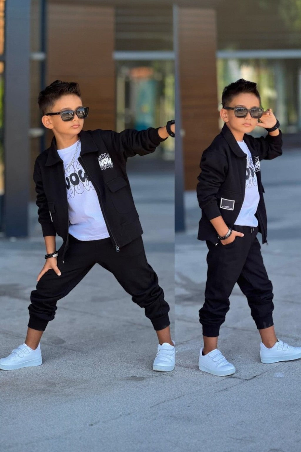 WOW Jungen-Set Schwarz Bam Bam 60275-19825-14