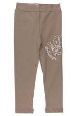 Mädchen-Leggings aus Baumwolle mit Schmetterlingsmuster, beige, Timi 60507-20825-1