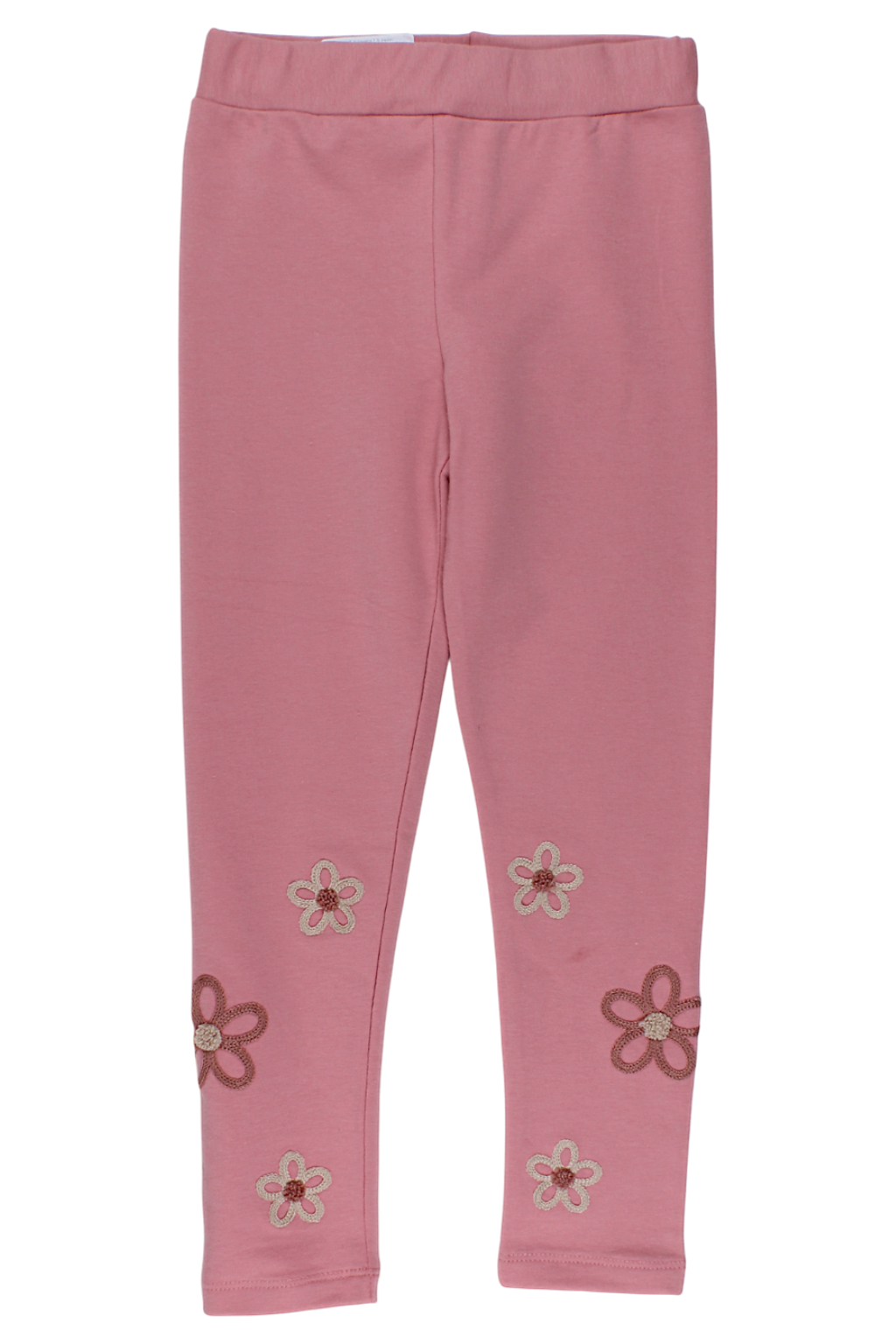Baumwollleggings mit Stickerei für Mädchen, altrosa, Timi 60512-20825-5