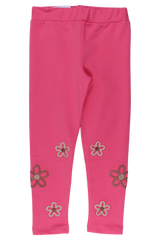 Baumwollleggings mit Stickerei für Mädchen, rosa Timi 60512-20825-40