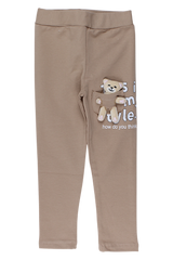 Teddybär-Leggings für Mädchen, beige, Timi 60521-17925-1
