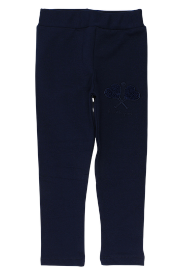 Mädchen-Leggings in Marineblau mit Tennisschlägern Timi 60524-17925-23