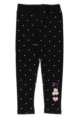Mädchenleggings schwarz/rosa Timi 60527-17925