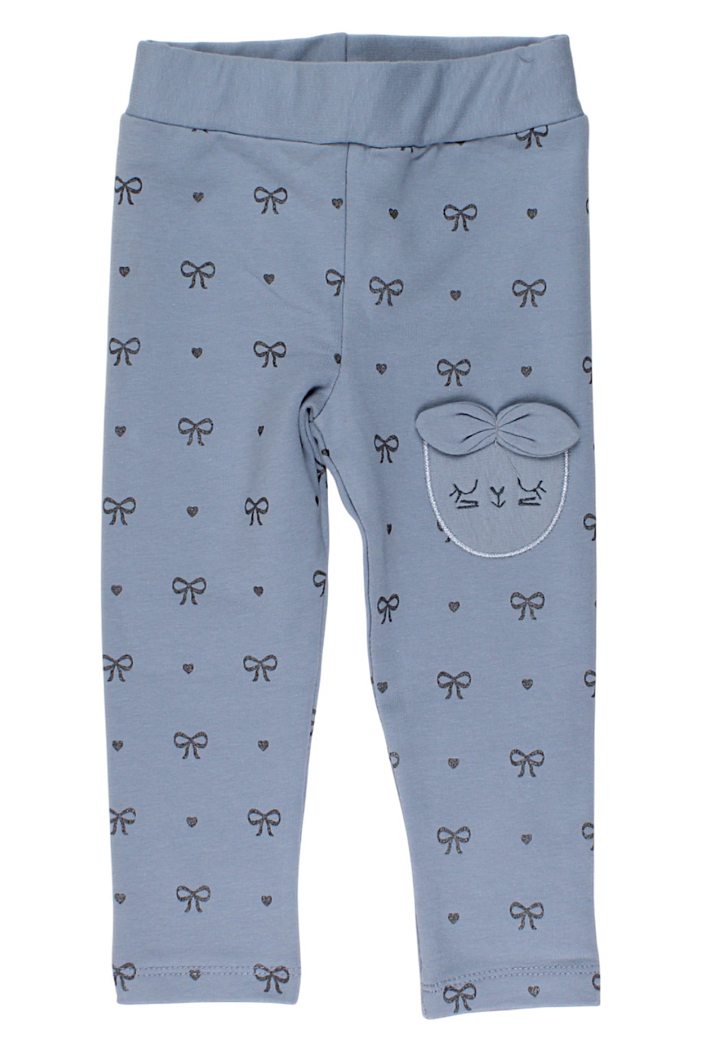 Leggings mit Schleifenform für Mädchen, aschgrau, Timi 60604-17925