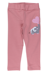 Leggings mit Elefantenmuster für Mädchen, puderrosa, Timi 60607-17925