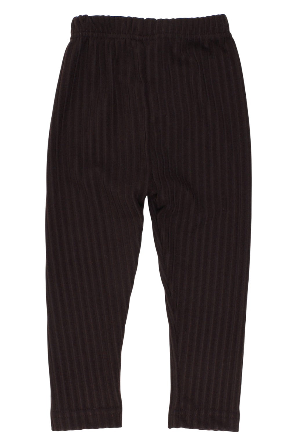 Samtleggings für Mädchen mit Streifen, Schokoladenbraun, Dresmoda 6266-26925-17