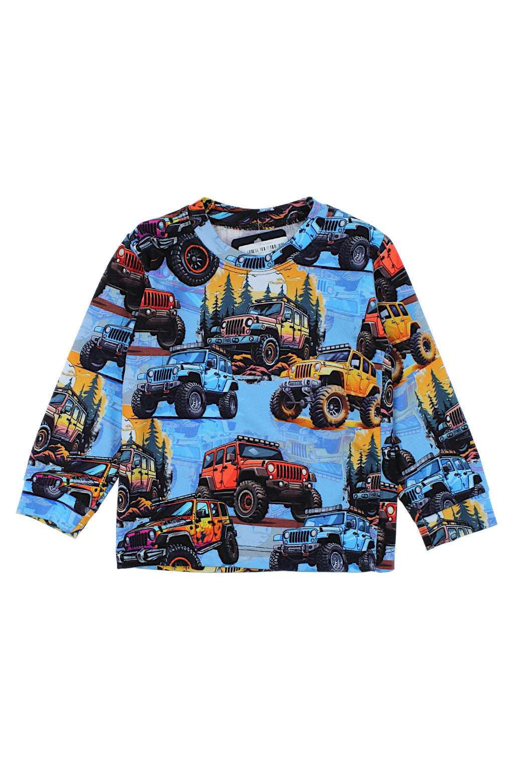 Jungenbluse mit blauem Jeep-Digitaldruck, Amir 6272-51125