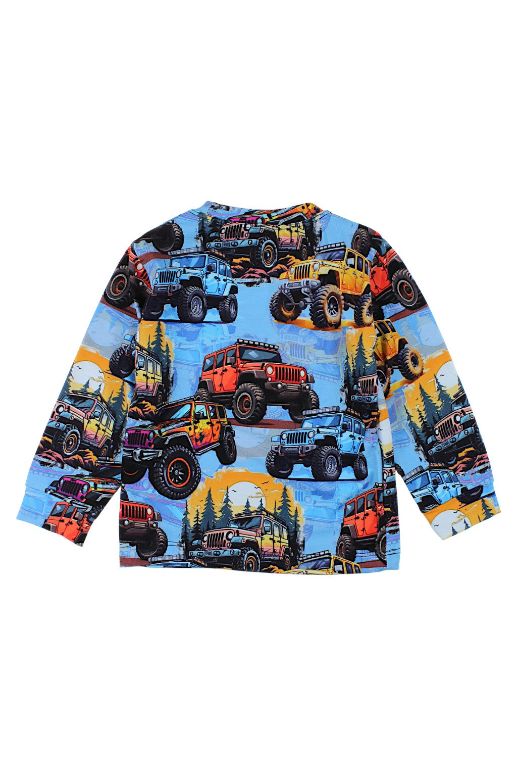 Jungenbluse mit blauem Jeep-Digitaldruck, Amir 6272-51125