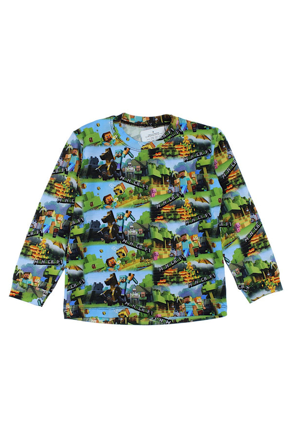 Minecraft-Bluse für Jungen, grün, Kindermode, Artikelnummer 6273-51125