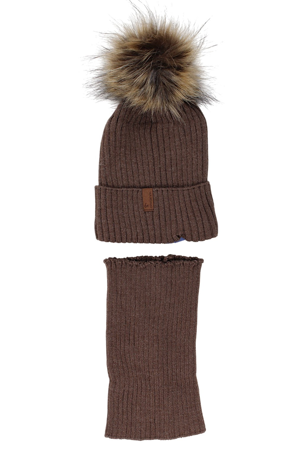 Jungenmütze und Schal-Set, Schokoladenbraun, Agbo 6499-221025