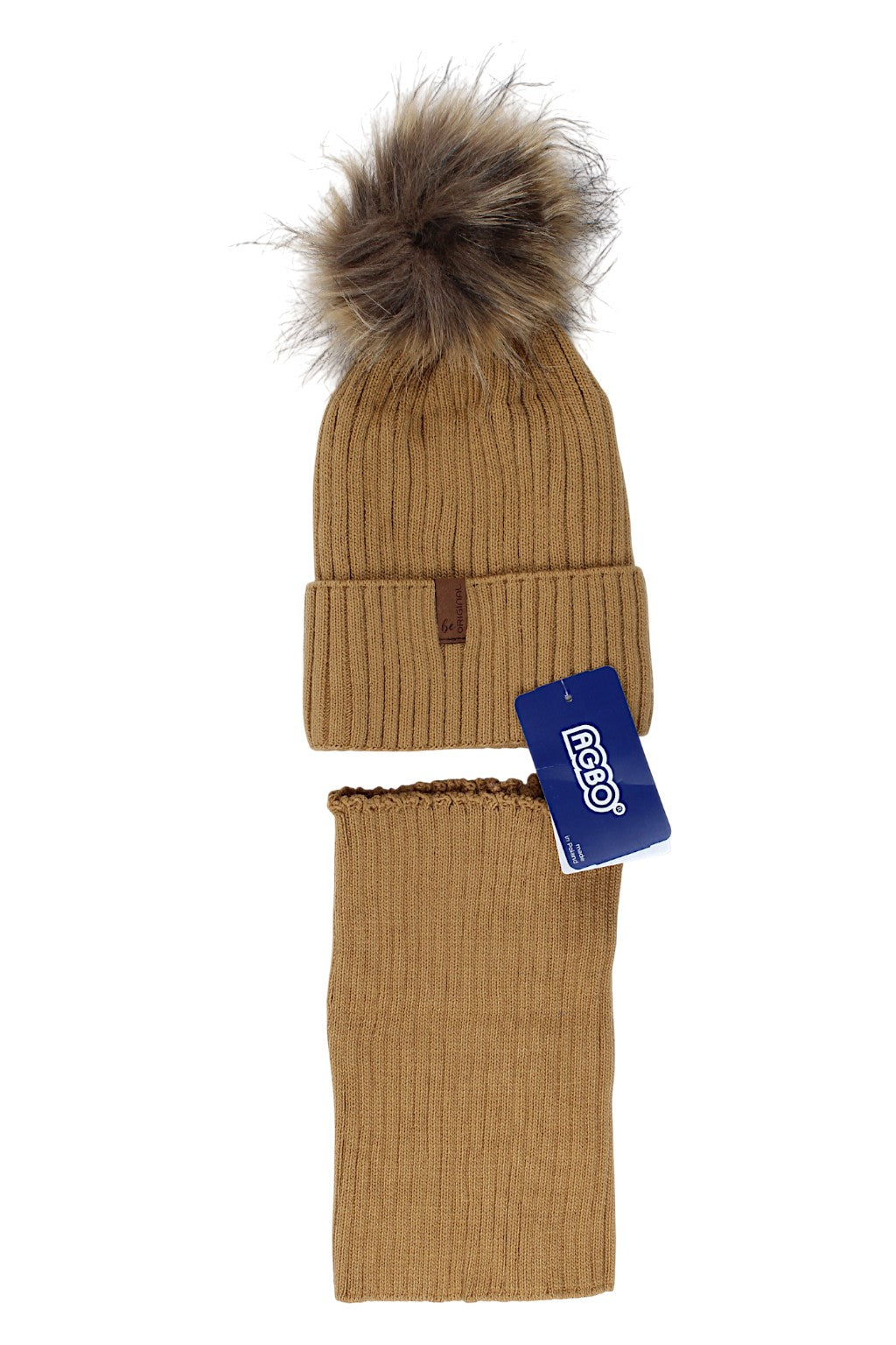 Jungenmütze und Schal-Set, senffarben, Agbo 6499-221025