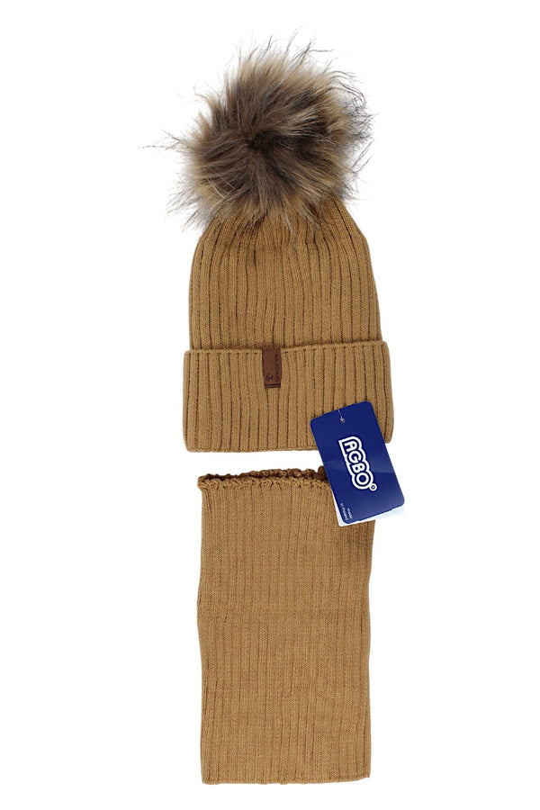Jungenmütze und Schal-Set, senffarben, Agbo 6499-221025