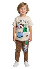 Komplet Minecraft chłopięcy brązowy SerenadKids 6518-9326-4